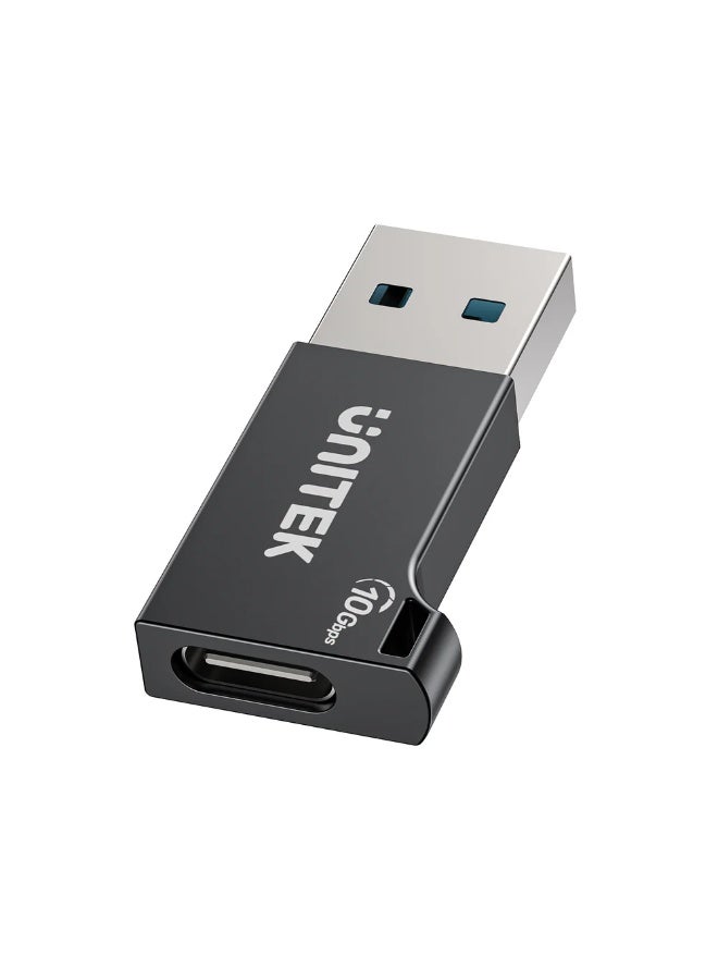 يوني تيك UNITEK USB-A to USB-C Adapter, 10Gbps USB 3.2, 3A Fast Charging, Zinc Alloy, Plug & Play - Image 2